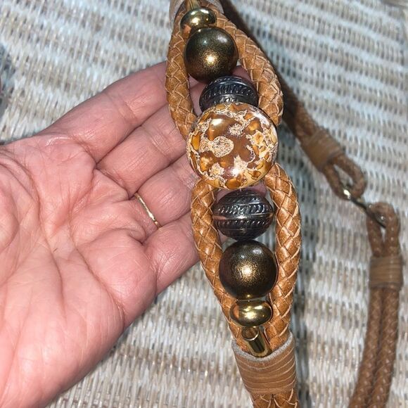 VTG HANDMADE BRAIDED LEATHER BELT main image 15